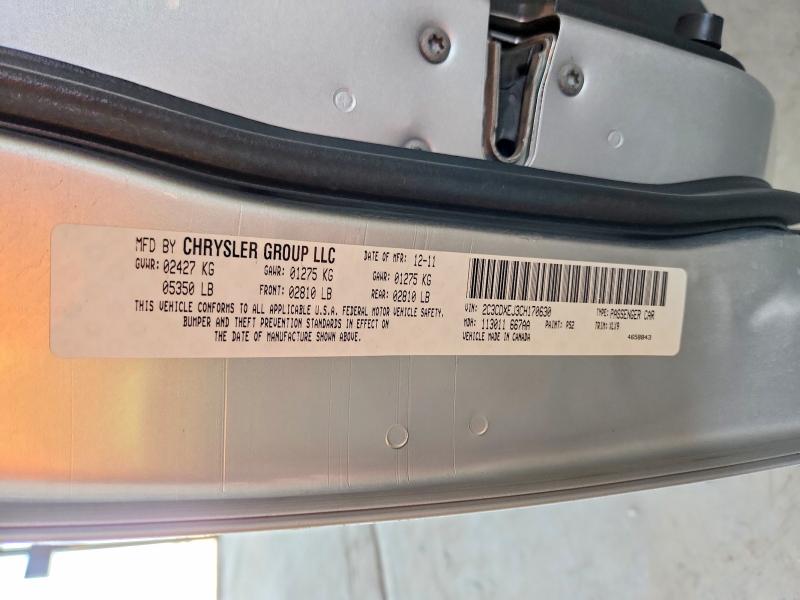 50649866 :رقم المزاد ، 2C3CDXEJ3CH170630 vin ، 2012 Dodge Charger مزاد بيع