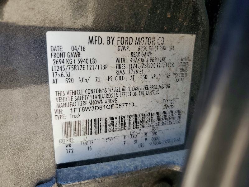 Aukcja sprzedaży 2016 Ford F350, vin: 1FT8W3D61GEC67713, numer aukcji: 49008376