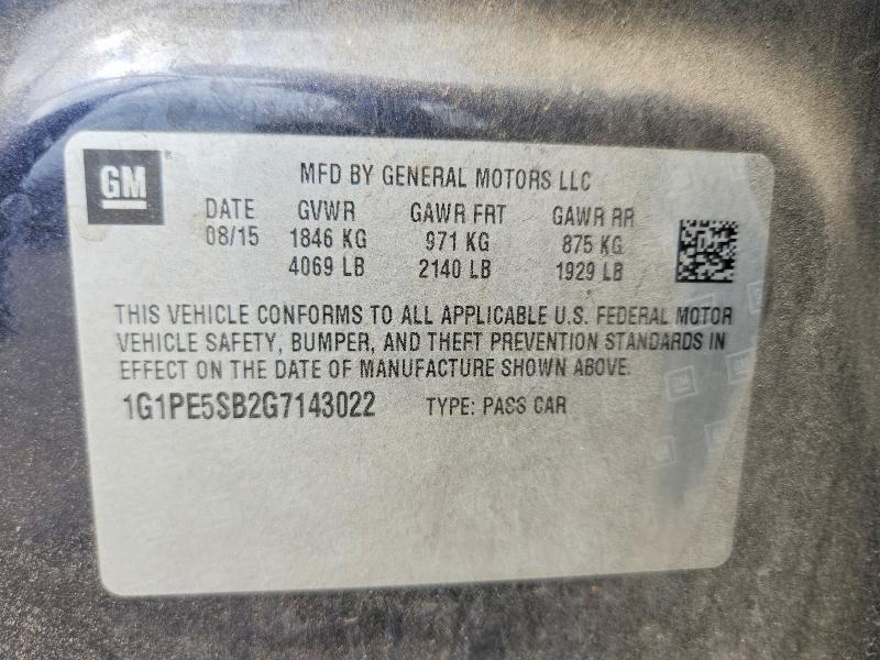 Продажа на аукционе авто 2016 Chevrolet Cruze Limited, vin: 1G1PE5SB2G7143022, номер лота: 50613456