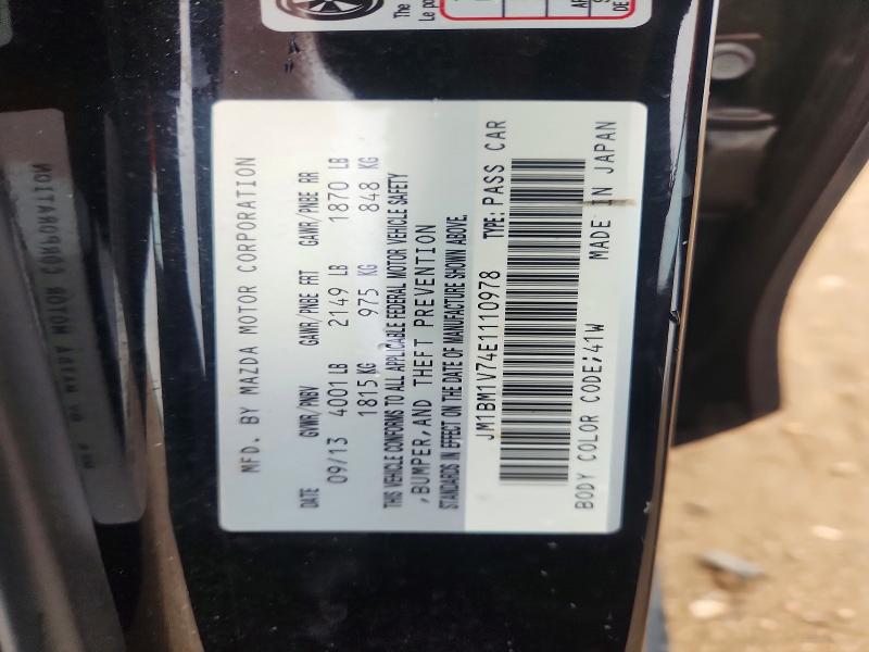 50847276 :رقم المزاد ، JM1BM1V74E1110978 vin ، 2014 Mazda 3 مزاد بيع