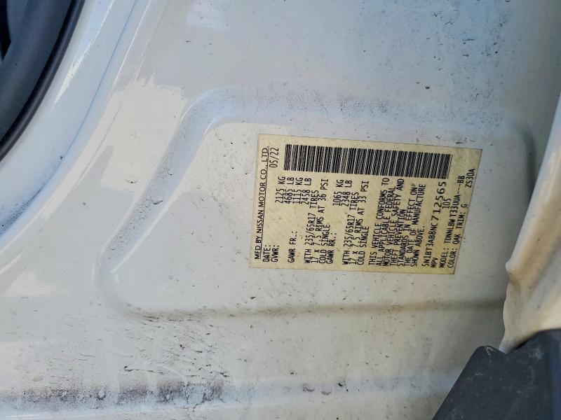Продаж на аукціоні авто 2022 Nissan Rogue, vin: 5N1BT3AB8NC712565, номер лоту: 50438966