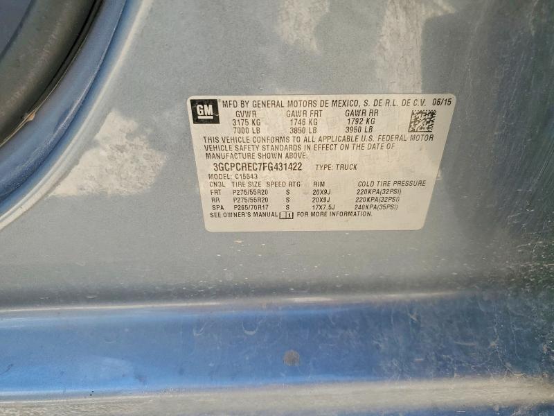 Aukcja sprzedaży 2015 Chevrolet Silverado, vin: 3GCPCREC7FG431422, numer aukcji: 48197086