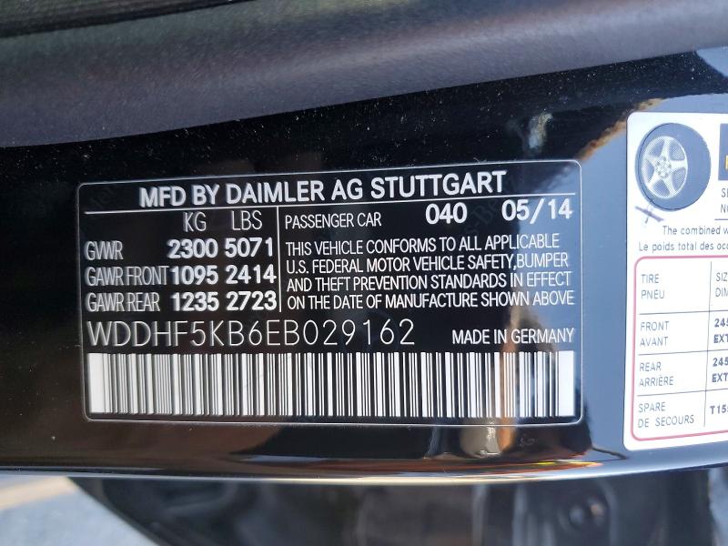 Продажа на аукционе авто 2014 Mercedes-benz E, vin: WDDHF5KB6EB029162, номер лота: 51899946