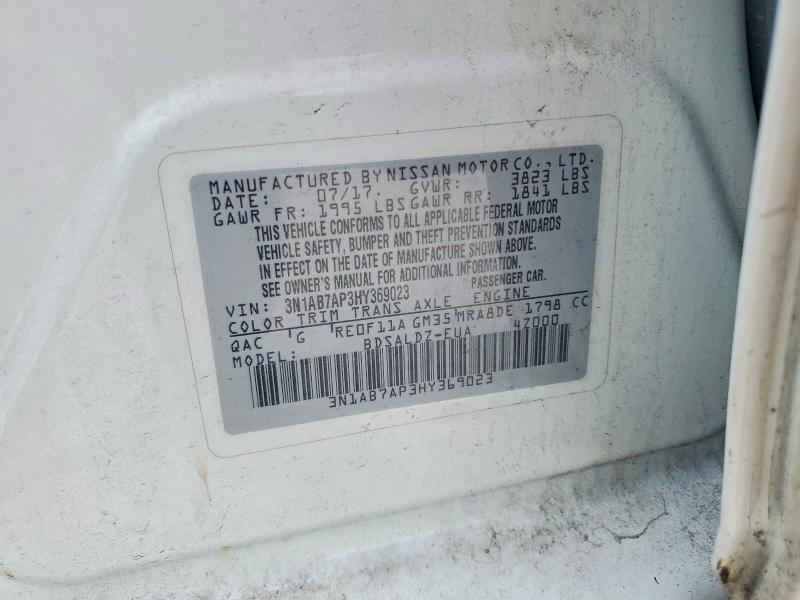 Aukcja sprzedaży 2017 Nissan Sentra, vin: 3N1AB7AP3HY369023, numer aukcji: 50106906