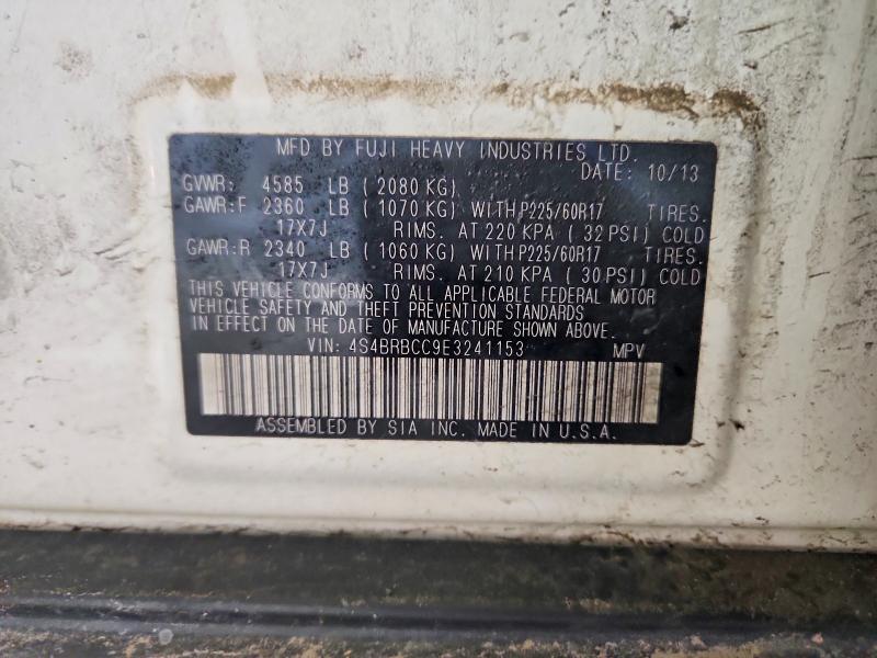 Продажа на аукционе авто 2014 Subaru Outback, vin: 4S4BRBCC9E3241153, номер лота: 49967426