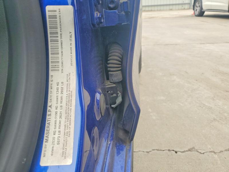 51486966 :رقم المزاد ، ZAM57YTA0K1309903 vin ، 2019 Maserati Ghibli مزاد بيع
