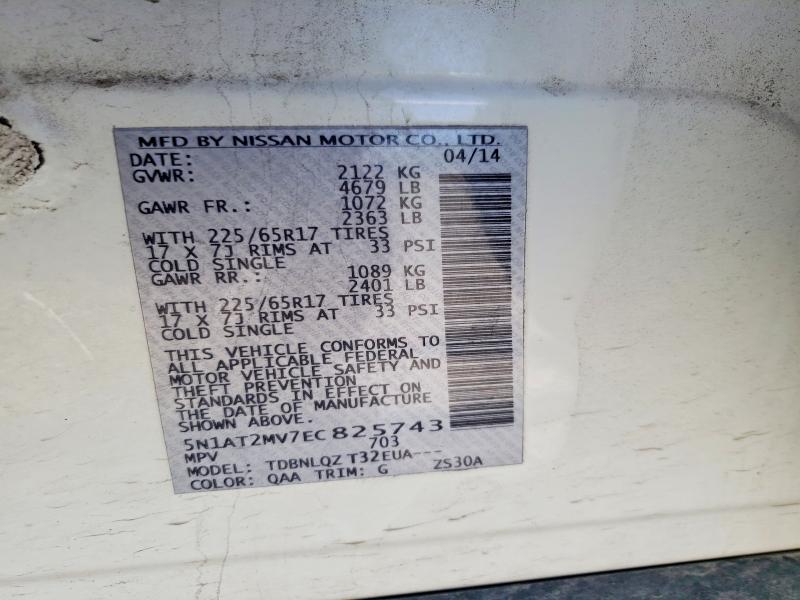 Продаж на аукціоні авто 2014 Nissan Rogue, vin: 5N1AT2MV7EC825743, номер лоту: 49174176