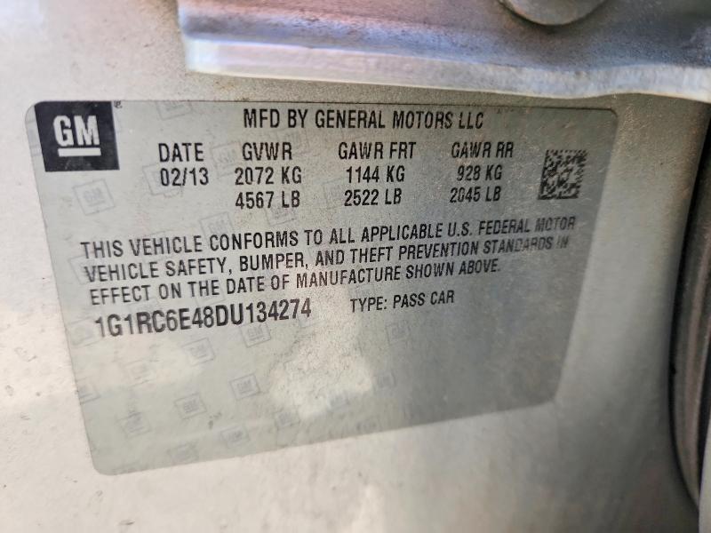 48838916 :رقم المزاد ، 1G1RC6E48DU134274 vin ، 2013 Chevrolet Volt مزاد بيع
