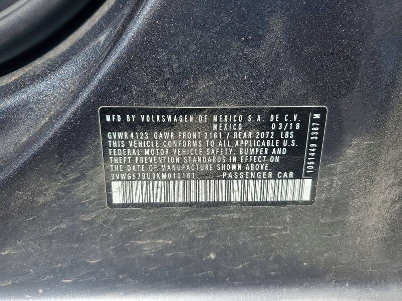 Aukcja sprzedaży 2019 Volkswagen Jetta, vin: 3VWG57BU9KM010161, numer aukcji: 50591286