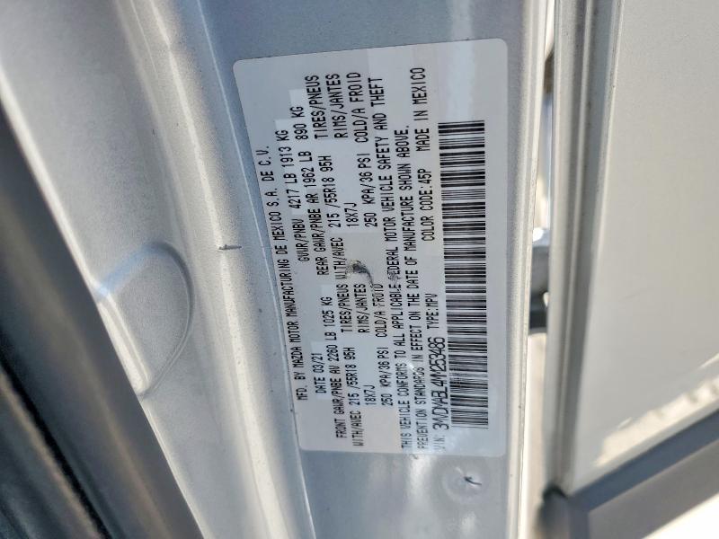 49887936 :رقم المزاد ، 3MVDMABL4MM253486 vin ، 2021 Mazda Cx-30 مزاد بيع