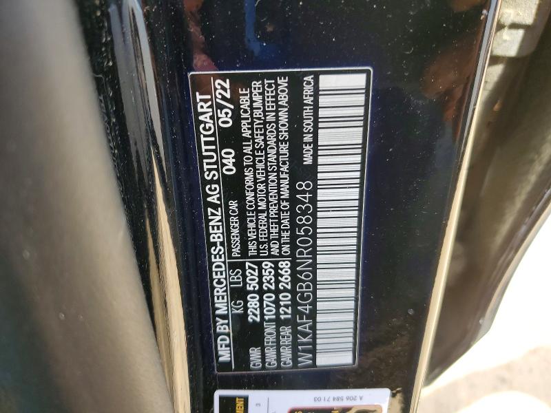 Aukcja sprzedaży 2022 Mercedes-benz C, vin: W1KAF4GB6NR058348, numer aukcji: 49067816
