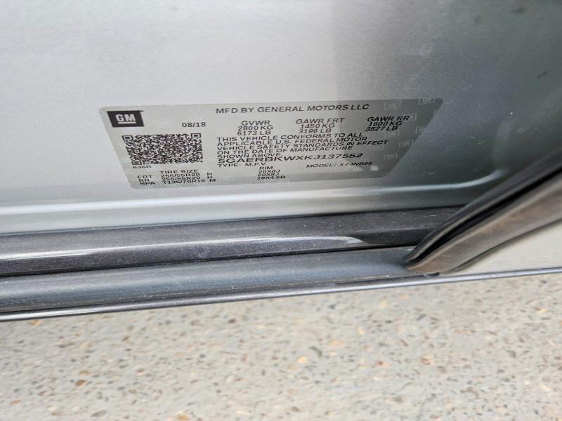 Aukcja sprzedaży 2019 Buick Enclave, vin: 5GAERBKWXKJ137552, numer aukcji: 50361646