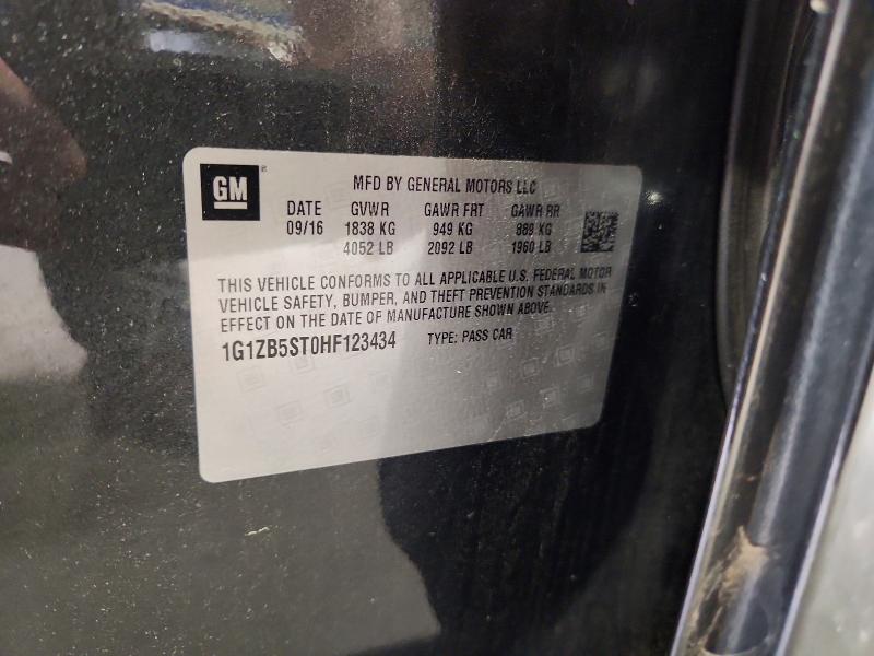51698096 :رقم المزاد ، 1G1ZB5ST0HF123434 vin ، 2017 Chevrolet Malibu مزاد بيع