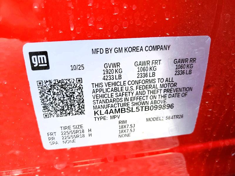 Продажа на аукционе авто 2026 Buick Encore Gx, vin: KL4AMBSL5TB099896, номер лота: 53135796