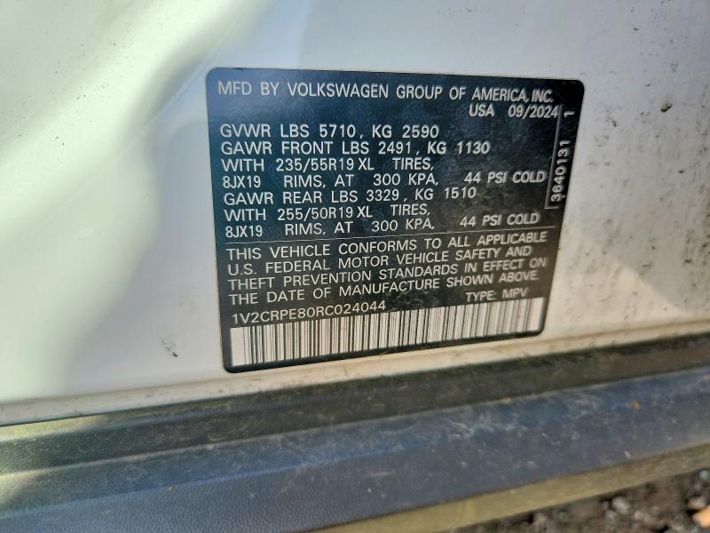 48927366 :رقم المزاد ، 1V2CRPE80RC024044 vin ، 2024 Volkswagen Id.4 مزاد بيع