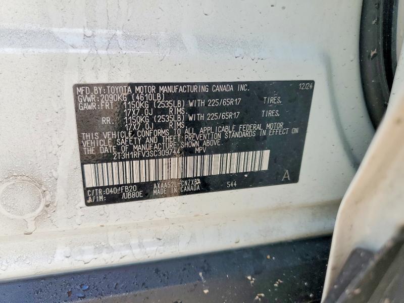 Aukcja sprzedaży 2025 Toyota Rav4, vin: 2T3H1RFV3SC309744, numer aukcji: 50673566