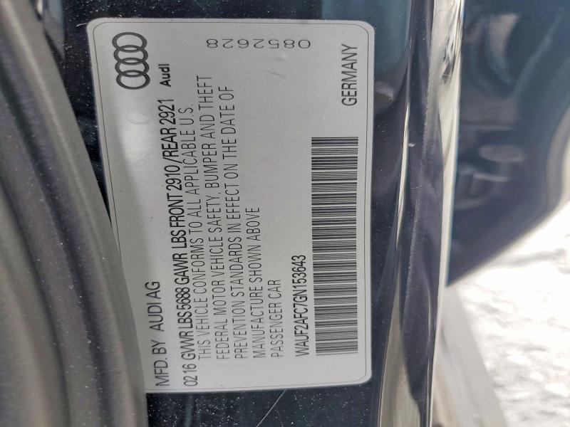 49267156 :رقم المزاد ، WAUF2AFC7GN153643 vin ، 2016 Audi S6 مزاد بيع