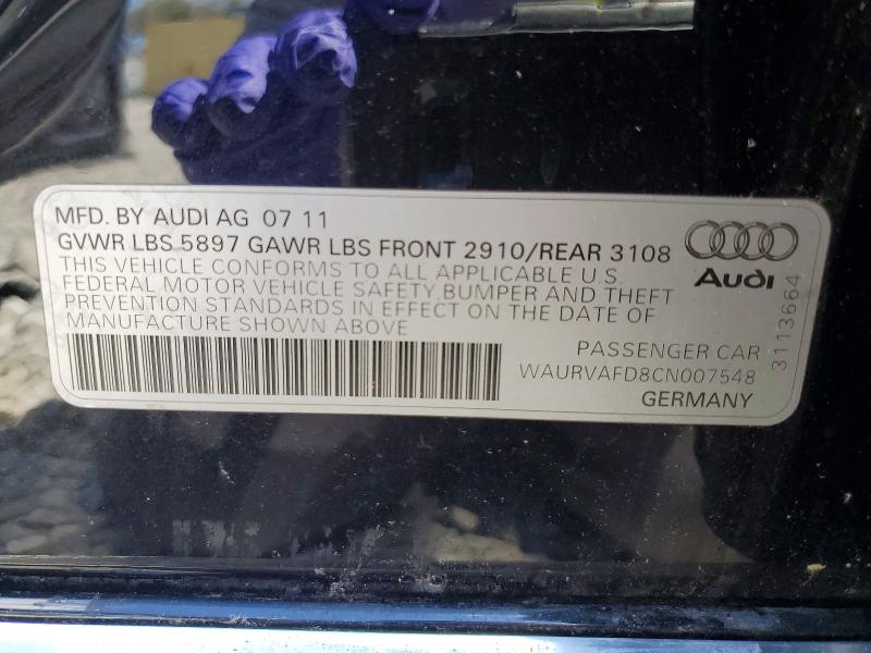 Продажа на аукционе авто 2012 Audi A8, vin: WAURVAFD8CN007548, номер лота: 50710716