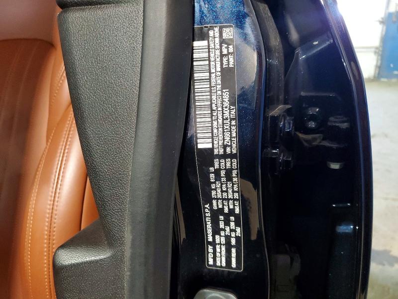 2021 Maserati Levante მანქანა იყიდება აუქციონზე, vin: ZN661XUL3MX364851, აუქციონის ნომერი: 50787966