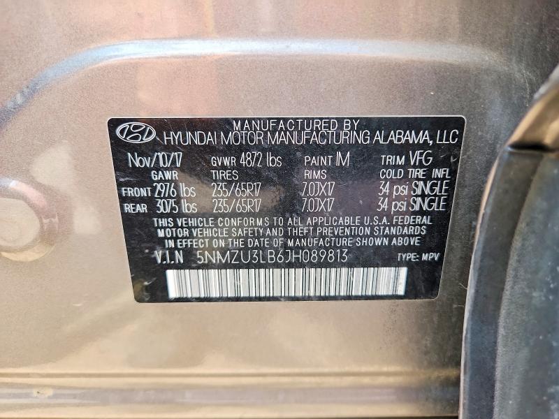 Продажа на аукционе авто 2018 Hyundai Santa Fe Sport, vin: 5NMZU3LB6JH089813, номер лота: 51522696