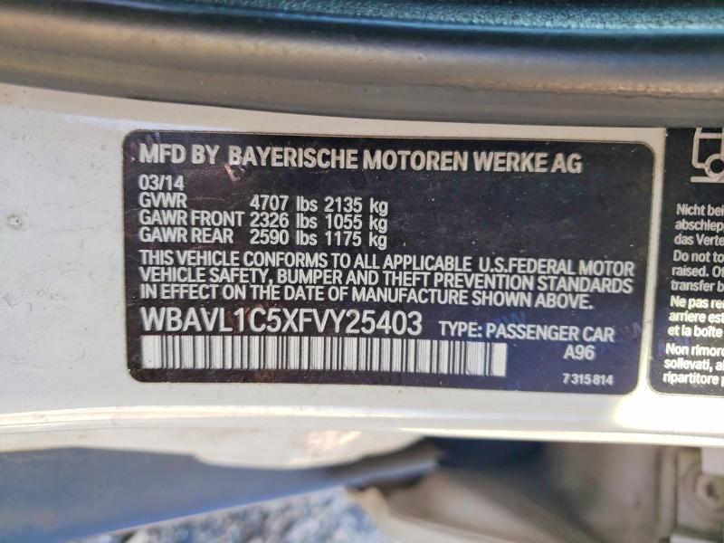 48654766 :رقم المزاد ، WBAVL1C5XFVY25403 vin ، 2015 Bmw X1 مزاد بيع