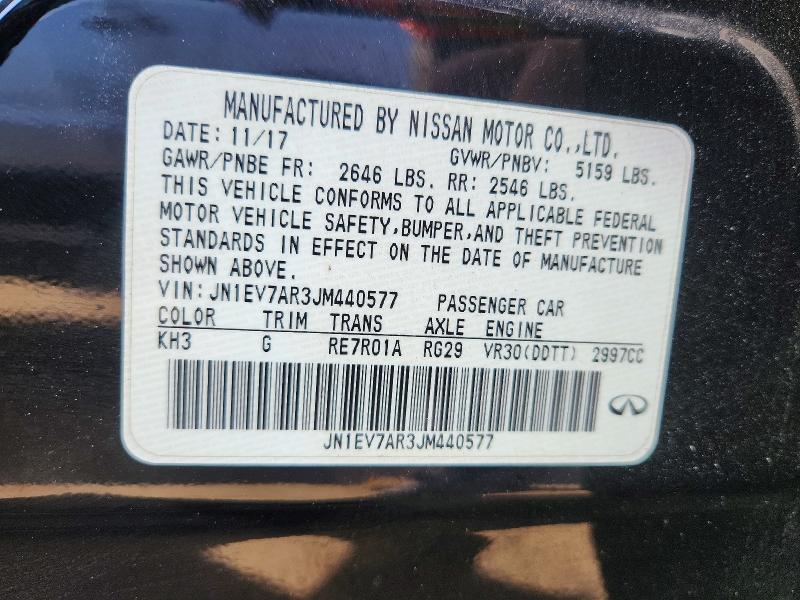 48852576 :رقم المزاد ، JN1EV7AR3JM440577 vin ، 2018 Infiniti Q50 مزاد بيع