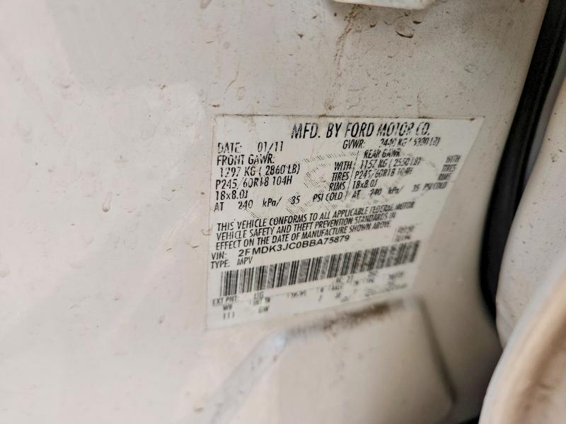 Продажа на аукционе авто 2011 Ford Edge, vin: 2FMDK3JC0BBA75879, номер лота: 48497186