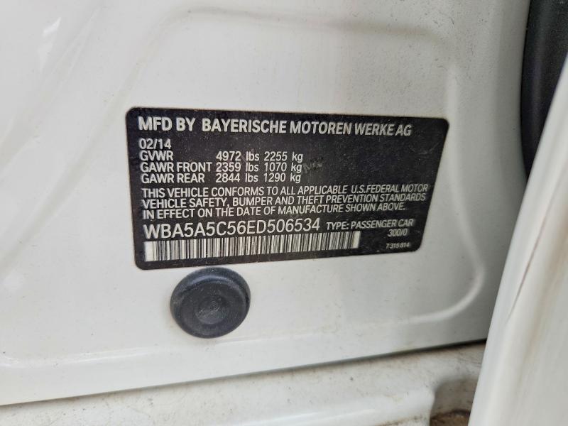 50508296 :رقم المزاد ، WBA5A5C56ED506534 vin ، 2014 Bmw 528 مزاد بيع