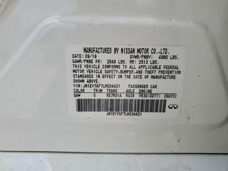 Продажа на аукционе авто 2020 Infiniti Q50, vin: JN1EV7AP7LM204421, номер лота: 49325636