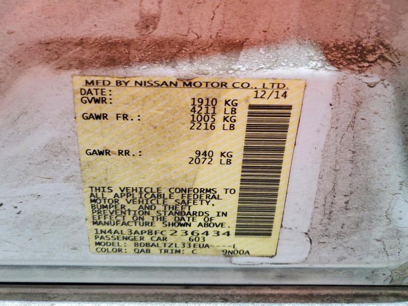 Aukcja sprzedaży 2015 Nissan Altima, vin: 1N4AL3AP8FC236434, numer aukcji: 50645126