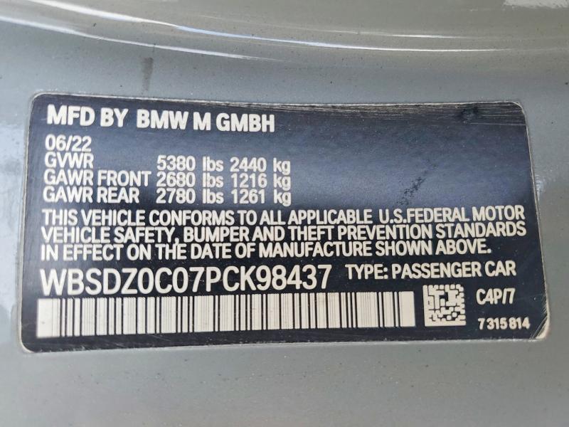 Aukcja sprzedaży 2023 Bmw M8, vin: WBSDZ0C07PCK98437, numer aukcji: 47807656