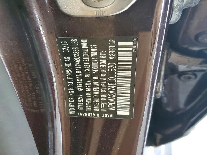 Продаж на аукціоні авто 2014 Porsche Panamera, vin: WP0AA2A74EL011520, номер лоту: 51706216