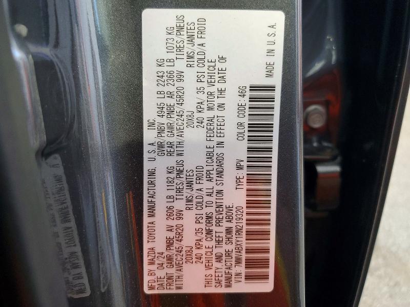 50847666 :رقم المزاد ، 7MMVABXY1RN219320 vin ، 2024 Mazda Cx-50 مزاد بيع