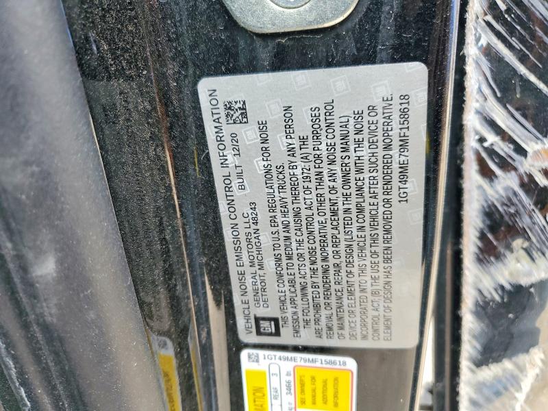 2021 Gmc Sierra მანქანა იყიდება აუქციონზე, vin: 1GT49ME79MF158618, აუქციონის ნომერი: 51659766