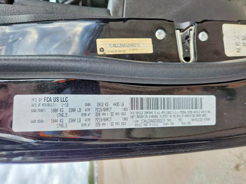 Продажа на аукционе авто 2016 Jeep Compass, vin: 1C4NJCBA6GD666213, номер лота: 49935246
