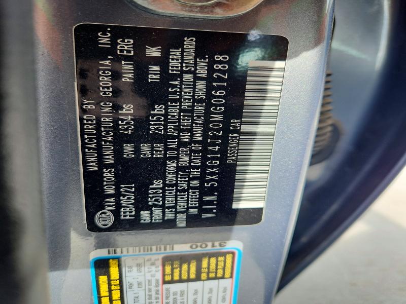 Продажа на аукционе авто 2021 Kia K5, vin: 5XXG14J20MG061288, номер лота: 48954356