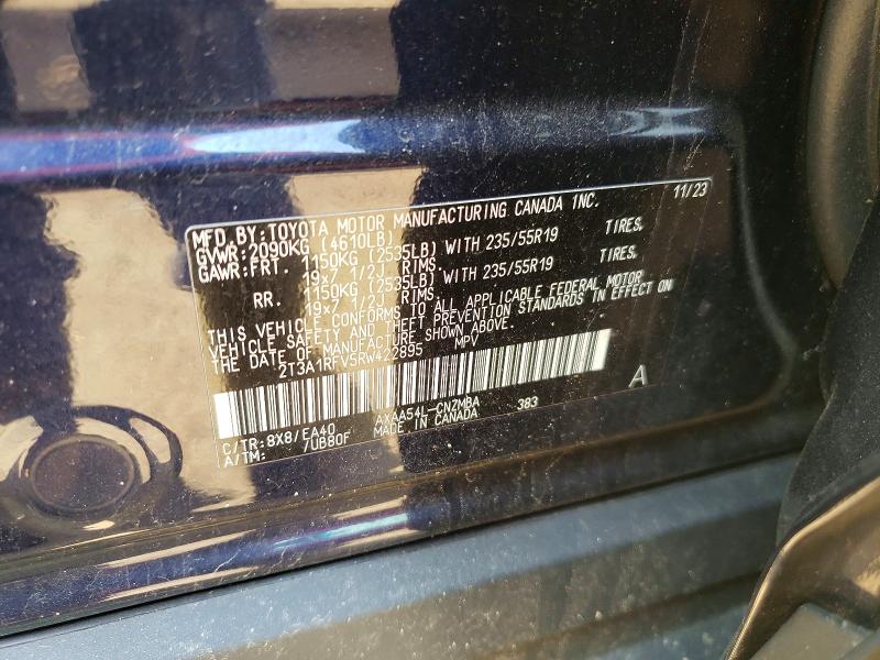 Aukcja sprzedaży 2024 Toyota Rav4, vin: 2T3A1RFV5RW422895, numer aukcji: 50093696