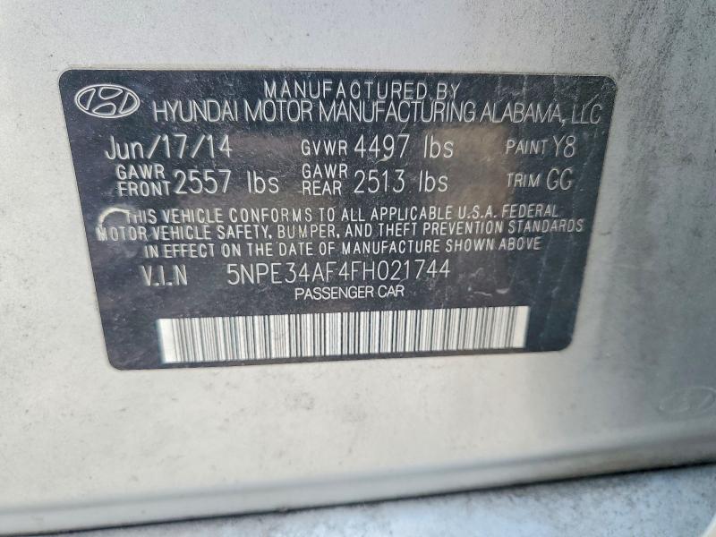 2015 Hyundai Sonata მანქანა იყიდება აუქციონზე, vin: 5NPE34AF4FH021744, აუქციონის ნომერი: 51421466