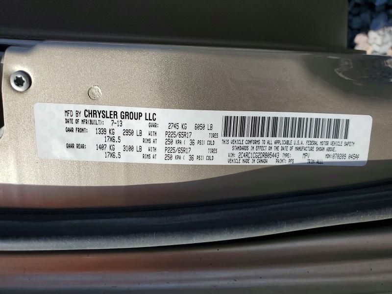Продаж на аукціоні авто 2013 Chrysler Town & Country, vin: 2C4RC1CG2DR805443, номер лоту: 50687886