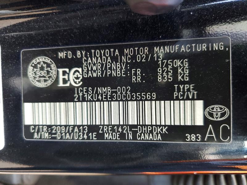 Aukcja sprzedaży 2013 Toyota Matrix, vin: 2T1KU4EE3DC035569, numer aukcji: 47659846