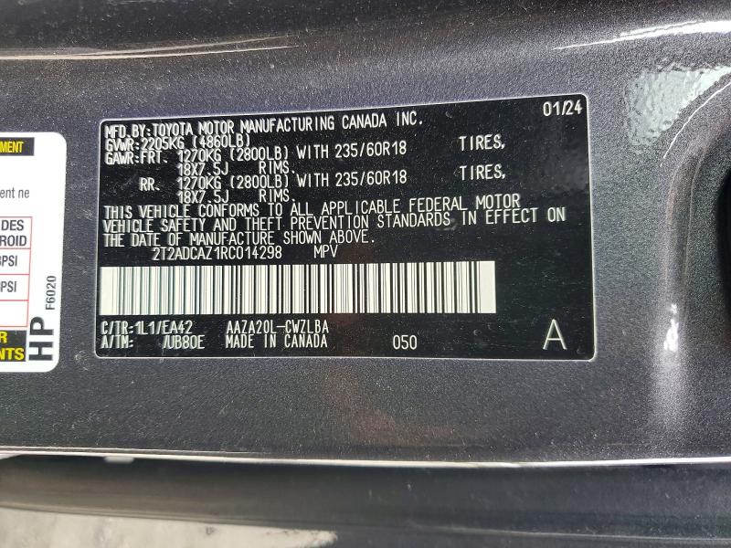 2024 Lexus Nx 250 მანქანა იყიდება აუქციონზე, vin: 2T2ADCAZ1RC014298, აუქციონის ნომერი: 51089846