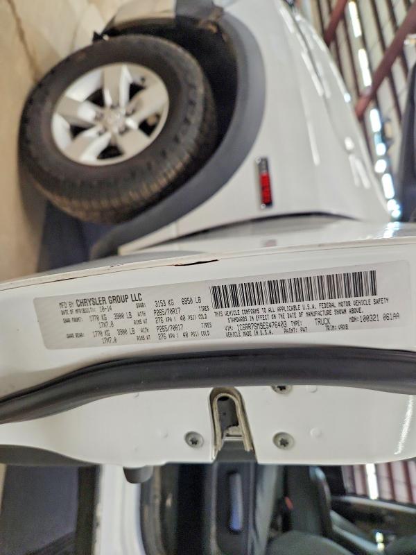 50759986 :رقم المزاد ، 1C6RR7SM9ES476403 vin ، 2014 Ram 1500 مزاد بيع