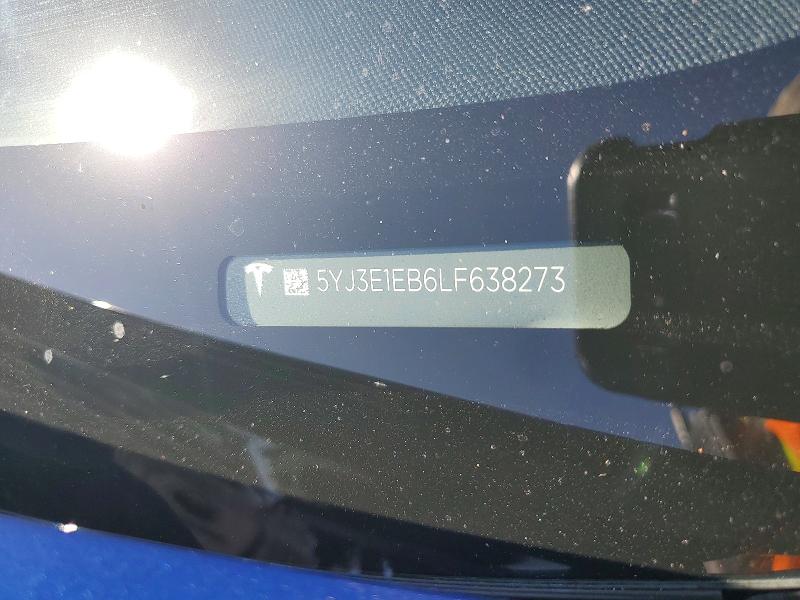 Aukcja sprzedaży 2020 Tesla Model 3, vin: 5YJ3E1EB6LF638273, numer aukcji: 49949486