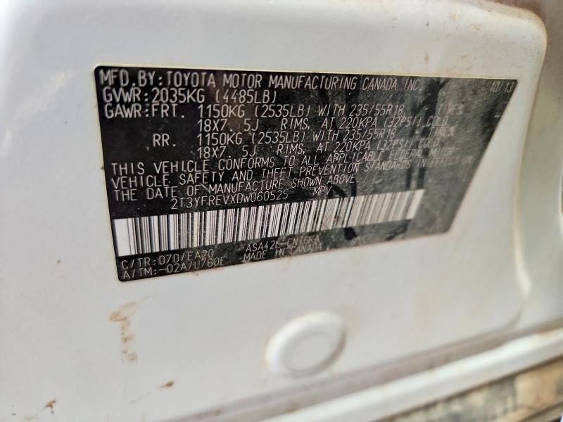 Aukcja sprzedaży 2013 Toyota Rav4, vin: 2T3YFREVXDW060525, numer aukcji: 48739276
