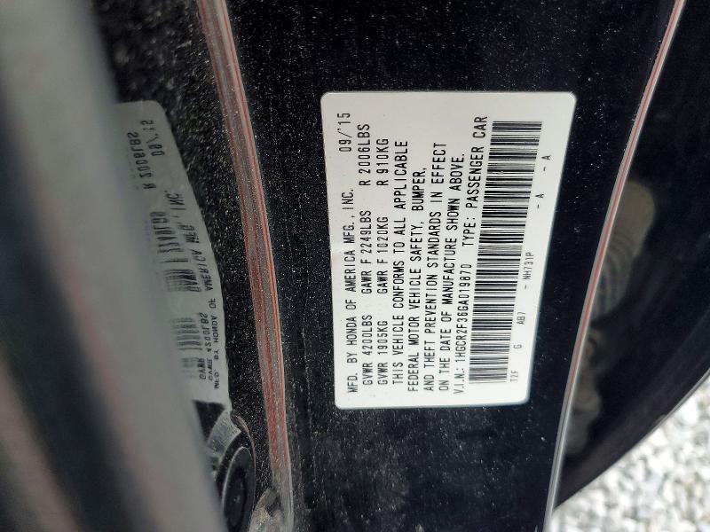 Продажа на аукционе авто 2016 Honda Accord, vin: 1HGCR2F36GA019870, номер лота: 49936126