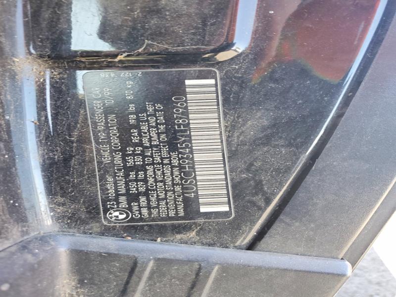 Aukcja sprzedaży 2000 Bmw Z3, vin: 4USCH9345YLF87960, numer aukcji: 51380516