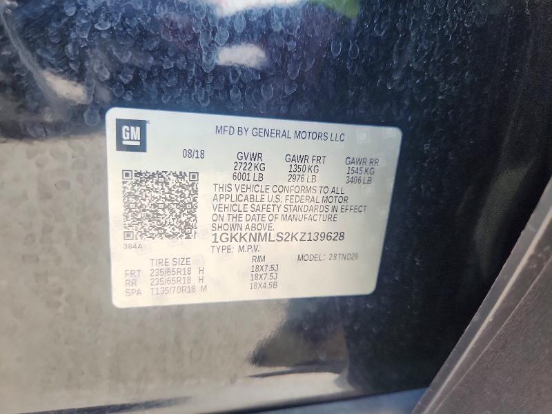 Продажа на аукционе авто 2019 Gmc Acadia, vin: 1GKKNMLS2KZ139628, номер лота: 51509086