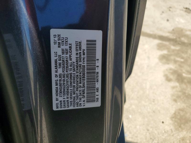 Продаж на аукціоні авто 2014 Honda Odyssey, vin: 5FNRL5H41EB065550, номер лоту: 50648546