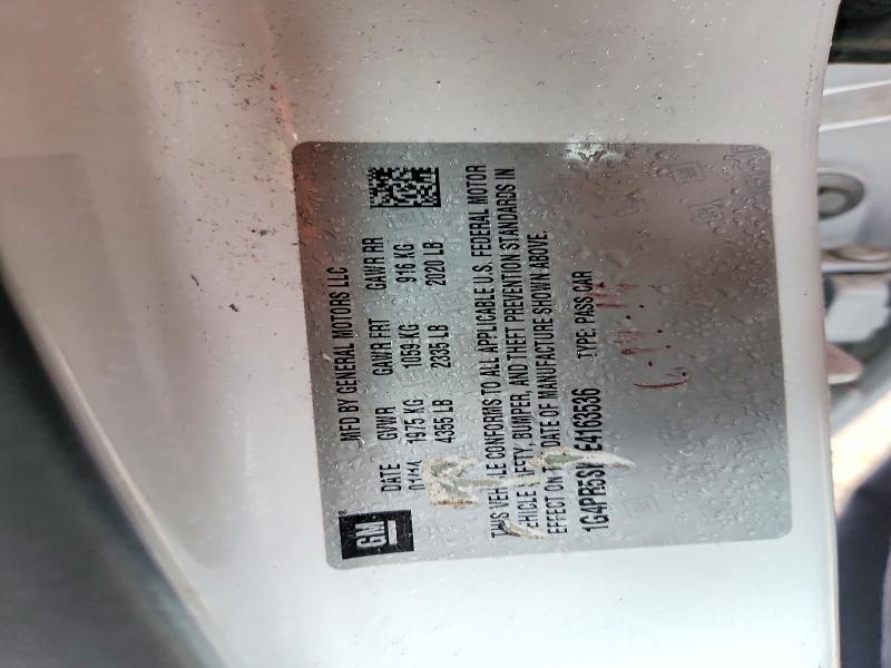 2014 Buick Verano მანქანა იყიდება აუქციონზე, vin: 1G4PR5SK4E4163536, აუქციონის ნომერი: 51122456