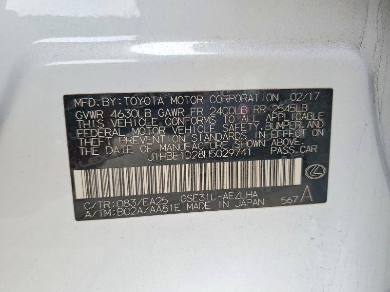 Продажа на аукционе авто 2017 Lexus Is, vin: JTHBE1D28H5029741, номер лота: 48522586